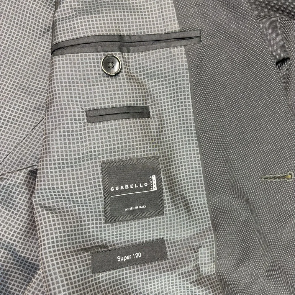 Hugo Boss Men's Super 120 100% Wool Birdseye Suit Gray Size 42R 36x32 - Picture 7 of 16